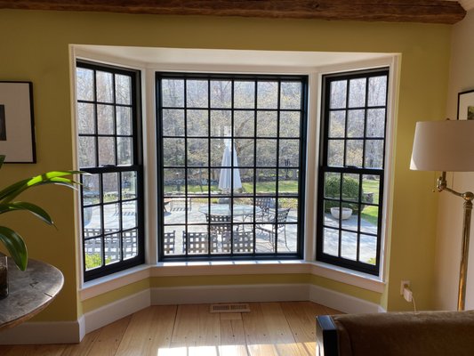 Bay & Bow Windows - Bay and bow windows are created by combining three or more windows together so that they angle out beyond the house wall. They can be casement, double-hung or picture units depending on the need. By using more windows, bay and bow windows allow more light in and also give you extra space inside your room. They let in plenty of light and will provide your Oklahoma City, OK sanctuary with a great view of the beautiful outdoors.

Bay or bow windows from Renewal by Andersen Oklahoma City, OK can make any room look bigger while providing a functional area to relax or for extra storage space. Installing a bay or bow window in your home to make a cozy nook in any room – perfect for reading, napping, or just enjoying the view with your loved ones. Give us a call today and one of our professional window installation technicians will help you through the process of choosing a replacement window style that will fit best in your home.