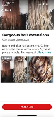 Gorgeous hair remodels! Head turners I guarantee it. Hollywood hair - Hair remodels! Head turner, confidence booster, life changer. No one leaves my chair without gorgeous Hollywood hair. I guarantee it! Gorgeous hair remodels! Head turners I guarantee it. Hollywood hair - Hair remodels! Head turner, confidence booster, life changer. No one leaves my chair without gorgeous Hollywood hair. I guarantee it!