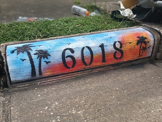 the sunset - We recently created a custom sunset curb design for one of our customers, blending warm oranges, deep reds, and calming blues with palm tree silhouettes. The goal was to make their curb address not only visible but also unique — something that feels personal and stands out from the rest of the neighborhood.
The customer loved the result and told us it added both character and curb appeal to their home. That’s what TX Curb King is all about — turning a simple house number into something bold, durable, and one-of-a-kind. the sunset - We recently created a custom sunset curb design for one of our customers, blending warm oranges, deep reds, and calming blues with palm tree silhouettes. The goal was to make their curb address not only visible but also unique — something that feels personal and stands out from the rest of the neighborhood.
The customer loved the result and told us it added both character and curb appeal to their home. That’s what TX Curb King is all about — turning a simple house number into something bold, durable, and one-of-a-kind.