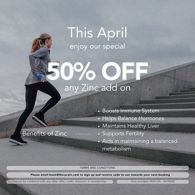 April Promo - 50% off any Zinc add on
Boosts Immune System Helps Balance Hormones Maintains Healthy Liver Supports Fertility Aids in maintaining a balanced metabolism April Promo - 50% off any Zinc add on
Boosts Immune System Helps Balance Hormones Maintains Healthy Liver Supports Fertility Aids in maintaining a balanced metabolism