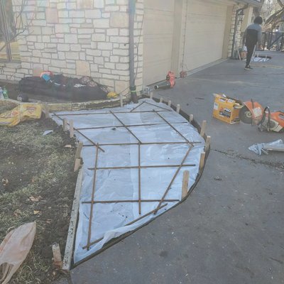 new extension to old concrete - Client wanted to extend some parts close to the drive way so he could have more space. new extension to old concrete - Client wanted to extend some parts close to the drive way so he could have more space.