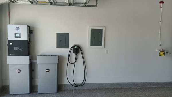 Energy Storage - New home with existing solar and we expanded the system with 12 solar panels and two battery backup units Energy Storage - New home with existing solar and we expanded the system with 12 solar panels and two battery backup units