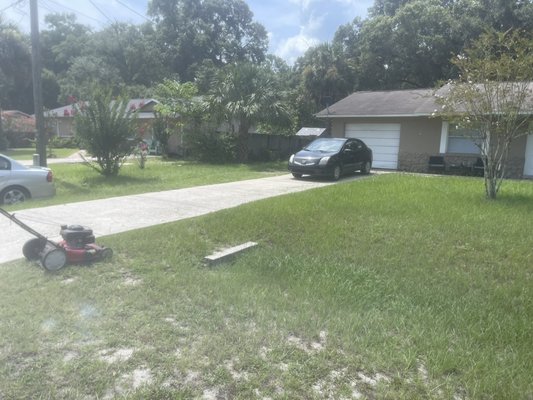 Full lawn care service - This client gets our monthly full lawn service package. Which includes weed eating, edging, mowing, and blowing once a week in the summer and twice a month in the winter. All for the low price of $130.00 a month. (Prices vary depending on size and work required) Full lawn care service - This client gets our monthly full lawn service package. Which includes weed eating, edging, mowing, and blowing once a week in the summer and twice a month in the winter. All for the low price of $130.00 a month. (Prices vary depending on size and work required)