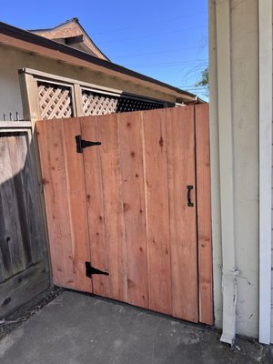 Side Yard Gate - This project involves designing and constructing a durable, functional, and visually appealing side yard gate to enhance security and accessibility. The gate will serve as a barrier between the front yard and backyard, providing controlled entry while complementing the existing fence
