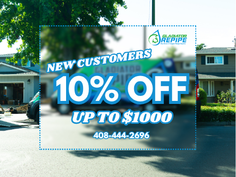 10% Off New Customers - 10% Off for New Customers – Save Up to $1000
Gladiator Repipe welcomes new customers with 10% off any plumbing service, up to $1000 in savings. From repipes and drain cleaning to water heaters and sewer repairs, our licensed team delivers expert solutions you can trust. Call today to claim your discount and schedule service.