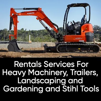 Heavy And Small Equipment - We offer the widest range of equipment rental services in the area. From heavy equipment like skid, tractors and trailers. All the way down to small equipment like lawn mowers, log splitters and stump grinders. Visit our website to see everything we offer. Heavy And Small Equipment - We offer the widest range of equipment rental services in the area. From heavy equipment like skid, tractors and trailers. All the way down to small equipment like lawn mowers, log splitters and stump grinders. Visit our website to see everything we offer.