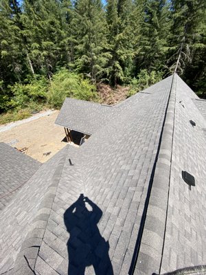 Full Roof Install - Full Roof Install Using IKO Driftwood, 10/12 9/12 pitch Full Roof Install - Full Roof Install Using IKO Driftwood, 10/12 9/12 pitch