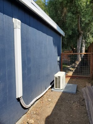 Home Gym Ductless split - These photos show a ductless mini split install at a home gym. This provides heating and air conditioning to the customers gym. Home Gym Ductless split - These photos show a ductless mini split install at a home gym. This provides heating and air conditioning to the customers gym.
