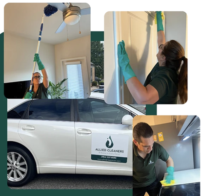 About Us- Meet the Crew! - Allied Cleaners was founded on a clear, powerful belief: your time is invaluable, and the care of your spaces should be reliable, methodical, and grounded in integrity. Built by Wake Forest neighbors for Wake Forest neighbors, we exist to help you reclaim your day, so you can invest it where it matters most: family, productivity, and the quiet satisfaction of an immaculate home without the effort.