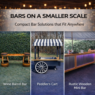 Smaller Bars - These smaller bars are perfect for inside or outside setup Smaller Bars - These smaller bars are perfect for inside or outside setup