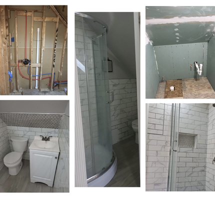 Bathroom renovation - Bathroom renovation. This renovation included; updating plumbing and electrical. New tiles, walls and floor. Bathroom renovation - Bathroom renovation. This renovation included; updating plumbing and electrical. New tiles, walls and floor.