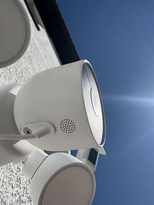 Smart Floodlight Camera Installation - Removed an older floodlight and installed a new floodlight camera for improved security and lighting. The new fixture was securely mounted, tested for proper operation, and adjusted for optimal coverage. All original fixture hardware and any unused parts were returned to the homeowner.