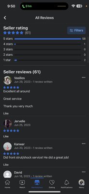 5 star reputation on Facebook - Autoqadi repair service and roadside assistance serving Chicago and Indiana.