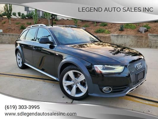 2013 Audi Allroad Premium AWD 2.0L - VIN#WA19FAFL6DA221853
Please click on the link below there are 159 photos and Carfax included!
https://www.sdlegendautosalesinc.com/details/used-2013-audi-allroad/91557026
CLEAN TITLE WELL MAINTAINED ALL HWY MILES 2-PREVIOUS OWNERS CLEAN CARFAX HISTORY! 2013 Audi Allroad Premium AWD 2.0L 4-Cyl Automatic 8-Speed Tiptronic , Fully-loaded, Traction control, ABS brakes, Telescoping tilt wheel, Power seats, Full leather interior, Panorama roof, Roof rack, Cruise control, Bluetooth wireless, CD player with premium sound system, Alloy wheels, Aux/MP3 player, Steering wheel controls, Keyless entry, No accidents, Very clean inside and out, Recent serviced and safety check done, Excellent shape and handles great, Oil changed, New front and rear brakes, Pass smog check, Fully detailed, 80% tires tread left, Everything works, Must see, Luxurious and sporty safe family vehicle, Must See, Please contact William for more details.
***BUY-SELL-Trade-Financing Always Welcome and we offer Military Discount Thank you for Shopping with us***
Business Hours:
Monday to Friday 10:00am to 6:00pm
Saturday 10:00am to 4:00pm
(Sunday Closed) 2013 Audi Allroad Premium AWD 2.0L - VIN#WA19FAFL6DA221853
Please click on the link below there are 159 photos and Carfax included!
https://www.sdlegendautosalesinc.com/details/used-2013-audi-allroad/91557026
CLEAN TITLE WELL MAINTAINED ALL HWY MILES 2-PREVIOUS OWNERS CLEAN CARFAX HISTORY! 2013 Audi Allroad Premium AWD 2.0L 4-Cyl Automatic 8-Speed Tiptronic , Fully-loaded, Traction control, ABS brakes, Telescoping tilt wheel, Power seats, Full leather interior, Panorama roof, Roof rack, Cruise control, Bluetooth wireless, CD player with premium sound system, Alloy wheels, Aux/MP3 player, Steering wheel controls, Keyless entry, No accidents, Very clean inside and out, Recent serviced and safety check done, Excellent shape and handles great, Oil changed, New front and rear brakes, Pass smog check, Fully detailed, 80% tires tread left, Everything works, Must see, Luxurious and sporty safe family vehicle, Must See, Please contact William for more details.
***BUY-SELL-Trade-Financing Always Welcome and we offer Military Discount Thank you for Shopping with us***
Business Hours:
Monday to Friday 10:00am to 6:00pm
Saturday 10:00am to 4:00pm
(Sunday Closed)