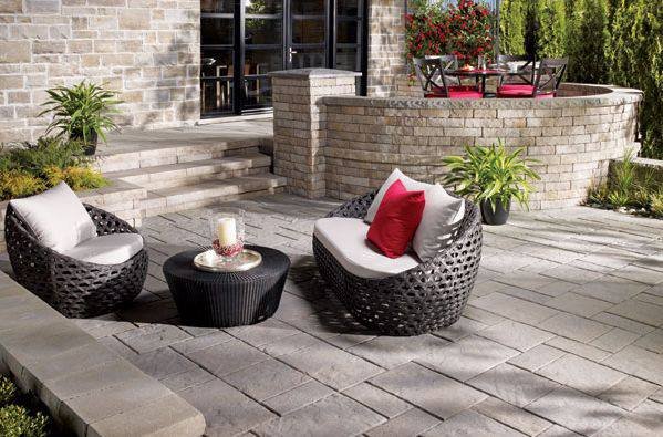 Interlock Backyard Step system with Patio - Interlock Pavers for Step system and Patio area.
Interlocking pavers are manufactured pavers that are easier to install. Lay them side-by-side to create neat borders that separate your lawn and garden, stack them in a low wall to make a raised bed or make a patio, walkway or other outdoor living space. You do not need mortar to achieve a tight fit between interlocking pavers. Very simply put, the interlocking method consists in a combination of pavers and sand, nothing else. When placed using sand as joint material, pavers form a structure that can evenly distribute the heaviest weights without putting any excessive pressure on the pavers individually. Interlock Backyard Step system with Patio - Interlock Pavers for Step system and Patio area.
Interlocking pavers are manufactured pavers that are easier to install. Lay them side-by-side to create neat borders that separate your lawn and garden, stack them in a low wall to make a raised bed or make a patio, walkway or other outdoor living space. You do not need mortar to achieve a tight fit between interlocking pavers. Very simply put, the interlocking method consists in a combination of pavers and sand, nothing else. When placed using sand as joint material, pavers form a structure that can evenly distribute the heaviest weights without putting any excessive pressure on the pavers individually.