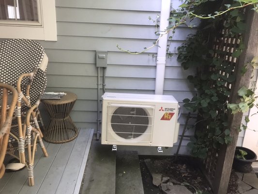Powering mini-split for A/C and Heat. - This was done for a client who had a new Mini-Split installed. We installed a disconnect switch to power the unit. We pulled the wire 75ft across the house from the electrical panel to the unit. Powering mini-split for A/C and Heat. - This was done for a client who had a new Mini-Split installed. We installed a disconnect switch to power the unit. We pulled the wire 75ft across the house from the electrical panel to the unit.