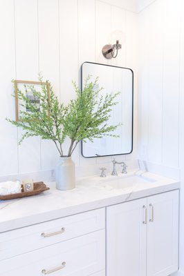 Bathroom Remodel - This remodel was done on an old bathroom that was in bad shape. The rest of the house had been updated, so this bathroom stood out like a sore thumb. We gutted it and put in new cabinets and materials to match the tone of the overall home. Bathroom Remodel - This remodel was done on an old bathroom that was in bad shape. The rest of the house had been updated, so this bathroom stood out like a sore thumb. We gutted it and put in new cabinets and materials to match the tone of the overall home.