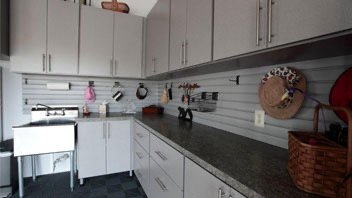 Garage cabinetry and Eooxy flooring - Some of the many types of garage cabinets we build to size and spec