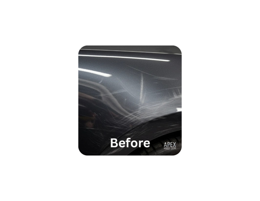Deluxe Shine Detail: Back Wheel Panel Scratch Restoration - At Apex Mobile Shine we thrive on turning automotive challenges into breathtaking transformations. A recent client arrived with moderate scratches and abrasions on her back wheel panel—an auto body shop quoted her over $400 for repair. Our Deluxe Shine Detail not only erased the damage but restored that section to like-new condition, all without the hefty body-shop price tag.

Process Highlights:
• 	Thorough wash and decontamination to strip away dirt, brake dust, and contaminants
• 	Three-stage paint correction featuring machine compounding, fine polishing, and final finish
• 	Targeted scratch removal using micro-abrasive pads to blend out 90% of surface imperfections
• 	Protective sealing with a high-gloss sealant and ceramic booster for lasting durability
• 	Hand-finished detailing in edges and crevices to achieve showroom-quality clarity

The before-and-after speaks volumes. Our customer was thrilled by the mirror-like finish and the hundreds saved compared to the body-shop estimate. Visit our website for more stories like this to see why Honolulu's drivers trust Apex Mobile Shine for premium results and exceptional value.