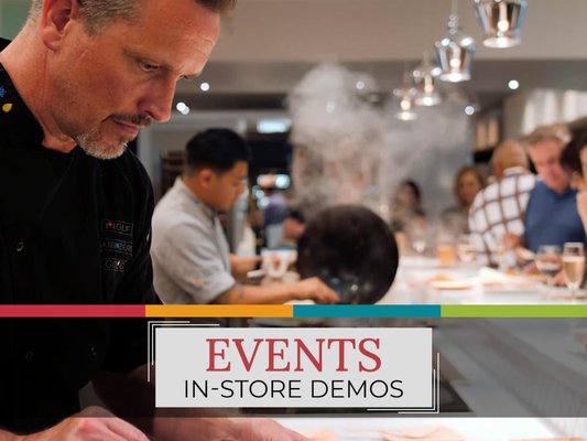 In Store Events - Join us for exclusive cooking demos at Friedmans Appliance, where culinary magic comes to life! - includes indoor and outdoor cooking demonstrations.  Please visit our website for dates and more details.
https://www.friedmansappliance.com/events