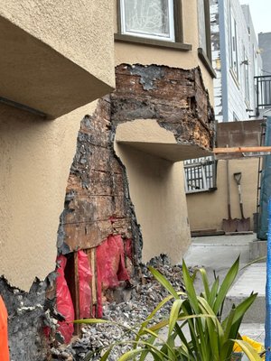 Stucco Repairs. - This project focused on fixing damaged stucco to protect the home. Cracks in stucco can let water get inside the walls. When this happens, it can cause problems like termites and dry rot.
We repaired the damaged areas and sealed the stucco to stop water from getting in. Fixing these problems early helps avoid bigger and more expensive repairs in the future. It also helps protect the home and keep its value strong. Stucco Repairs. - This project focused on fixing damaged stucco to protect the home. Cracks in stucco can let water get inside the walls. When this happens, it can cause problems like termites and dry rot.
We repaired the damaged areas and sealed the stucco to stop water from getting in. Fixing these problems early helps avoid bigger and more expensive repairs in the future. It also helps protect the home and keep its value strong.