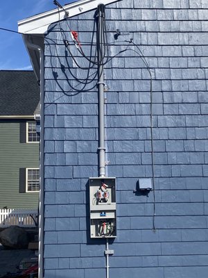 Service Upgrade - This service upgrade was needed to repair the meter socket that had rusted out on the exterior of the house