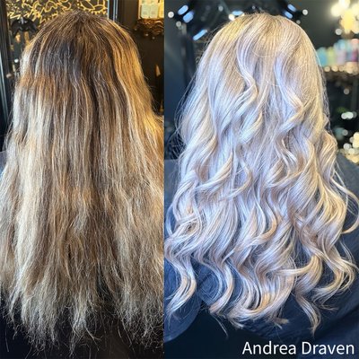 Blonde hair transformation - Giving our clients their dream hair with blond transformations. This can be achieved with 1 session on some clients. Our blond specialist have over 20 years of experience. Blonde hair transformation - Giving our clients their dream hair with blond transformations. This can be achieved with 1 session on some clients. Our blond specialist have over 20 years of experience.