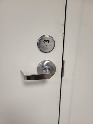 New privacy restroom lockset - We do commercial and residential upgrades and locks. We know restrooms aren't as simple as installing any lock. There are many situations needed. Some need self locking, others need a key code. Or simply a turn bolt inside with an indicator outside. Call us and we can find you a solution. New privacy restroom lockset - We do commercial and residential upgrades and locks. We know restrooms aren't as simple as installing any lock. There are many situations needed. Some need self locking, others need a key code. Or simply a turn bolt inside with an indicator outside. Call us and we can find you a solution.