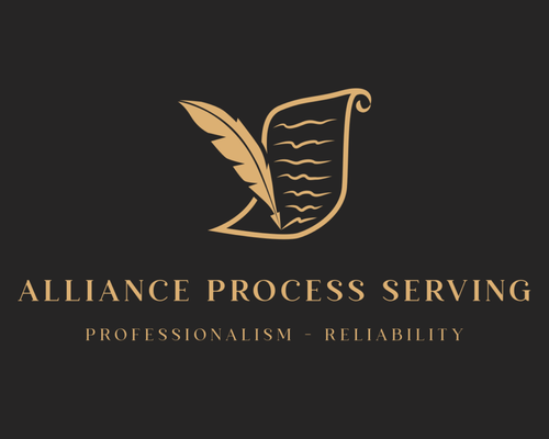 Process Service - At Alliance Process Serving, we specialize in delivering legal documents with speed and accuracy. Our experienced team is dedicated to ensuring that your important papers—be it subpoenas, summonses, or other legal notices—are served promptly and in compliance with all legal requirements. We offer a range of services, including skip tracing, rush services, and international process serving, tailored to meet the unique needs of attorneys, law firms, and private clients.
Our commitment to professionalism and reliability is backed by our detailed Affidavit of Service, providing you with peace of mind that your documents have been delivered correctly. Trust Alliance Process Serving for all your legal document delivery needs—efficient, reliable, and always on time. Contact us today for a consultation! Process Service - At Alliance Process Serving, we specialize in delivering legal documents with speed and accuracy. Our experienced team is dedicated to ensuring that your important papers—be it subpoenas, summonses, or other legal notices—are served promptly and in compliance with all legal requirements. We offer a range of services, including skip tracing, rush services, and international process serving, tailored to meet the unique needs of attorneys, law firms, and private clients.
Our commitment to professionalism and reliability is backed by our detailed Affidavit of Service, providing you with peace of mind that your documents have been delivered correctly. Trust Alliance Process Serving for all your legal document delivery needs—efficient, reliable, and always on time. Contact us today for a consultation!