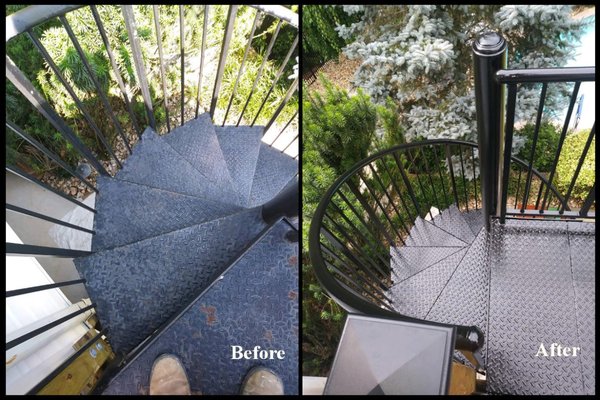 Exterior Painting Metal staircase & rail - Exterior Painting metal Exterior Painting Metal staircase & rail - Exterior Painting metal