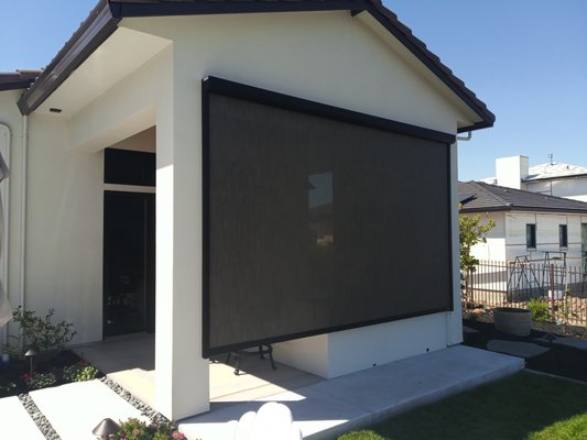 Motorized Solar Shades - We install motorized drop shades of all fabric colors and custom sized to your home!