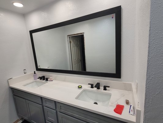 🛁 Bathroom Sink mirror installation - home remodeling is what we do best. your satisfaction is our greatest concern 🛁 Bathroom Sink mirror installation - home remodeling is what we do best. your satisfaction is our greatest concern