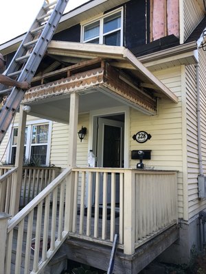 Porch revamp - This porch remodel was a lot of fun to tackle.. my client was so happy with the outcome and has since given me many more projects to complete. Porch revamp - This porch remodel was a lot of fun to tackle.. my client was so happy with the outcome and has since given me many more projects to complete.