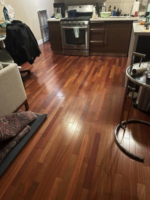 the client's floor is swollen - Floor swelling repair was successful! the client's floor is swollen - Floor swelling repair was successful!