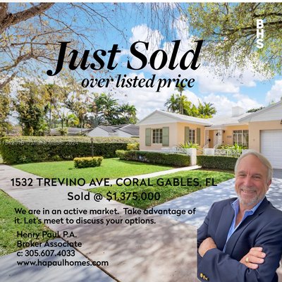 Retiring Family Downsizes - I recently had the pleasure of assisting a wonderful family who, after 30 years in their beloved Coral Gables home, decided it was time to simplify and downsize. They chose to remain close to their circle of friends by renting a nearby apartment.
Their charming 1949 residence was just a short walk from the famed Biltmore. Featuring three bedrooms and two bathrooms, the home was meticulously maintained and retained lovely touches of its original architecture. It caught the eye of many interested buyers and ultimately went to a young couple excited to build their own family memories, just like the prior owners had done.
Life constantly evolves; sometimes we’re ready to close one chapter and begin another. If you feel you’re at a similar crossroads, I’d love to hear your story. Let’s see if we can find the perfect new chapter for you. Retiring Family Downsizes - I recently had the pleasure of assisting a wonderful family who, after 30 years in their beloved Coral Gables home, decided it was time to simplify and downsize. They chose to remain close to their circle of friends by renting a nearby apartment.
Their charming 1949 residence was just a short walk from the famed Biltmore. Featuring three bedrooms and two bathrooms, the home was meticulously maintained and retained lovely touches of its original architecture. It caught the eye of many interested buyers and ultimately went to a young couple excited to build their own family memories, just like the prior owners had done.
Life constantly evolves; sometimes we’re ready to close one chapter and begin another. If you feel you’re at a similar crossroads, I’d love to hear your story. Let’s see if we can find the perfect new chapter for you.