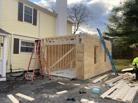 New Garage Build - OVERVIEW:
Check out this complete garage build in Acton, MA!
In this project our client wanted a garage addition to be built next to his house. He was tired of having to clean off the snow from his car and also needed extra space for storage. We built this garage from scratch starting from the foundation to the finishes. We poured a 14 ft x 20 ft concrete slab 4 inches deep and passed inspection. Upon the concrete settling we then proceeded with the framing process, followed by the electrical. Upon city inspections we installed brand new Certainteed roofing shingles, boarded up the exterior and installed new Pella windows followed by the Certainteed vinyl siding. We then added a few final touches to the interior with some paint and some light fixtures and this project was complete! The homeowner was very happy with the results.
PROJECT DETAILS:
Garage Dimension: 14 ft x 20 ft
Project Date: February 2022
Project Features: Concrete slab foundation, Framing, Electrical, Insulating, Sheetrocking, Painting, Certainteed vinyl siding, Certainteed shingles, Pella windows New Garage Build - OVERVIEW:
Check out this complete garage build in Acton, MA!
In this project our client wanted a garage addition to be built next to his house. He was tired of having to clean off the snow from his car and also needed extra space for storage. We built this garage from scratch starting from the foundation to the finishes. We poured a 14 ft x 20 ft concrete slab 4 inches deep and passed inspection. Upon the concrete settling we then proceeded with the framing process, followed by the electrical. Upon city inspections we installed brand new Certainteed roofing shingles, boarded up the exterior and installed new Pella windows followed by the Certainteed vinyl siding. We then added a few final touches to the interior with some paint and some light fixtures and this project was complete! The homeowner was very happy with the results.
PROJECT DETAILS:
Garage Dimension: 14 ft x 20 ft
Project Date: February 2022
Project Features: Concrete slab foundation, Framing, Electrical, Insulating, Sheetrocking, Painting, Certainteed vinyl siding, Certainteed shingles, Pella windows