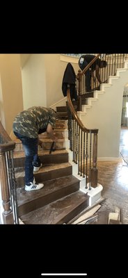 New stairs - This remodel of steps was made in sugarland area New stairs - This remodel of steps was made in sugarland area