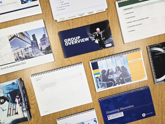 Pitch Books & Presentations - Investor decks, legal binders, and executive presentations printed and delivered on your schedule. Spiral binding, tabs, covers, and formatting support available for every deadline.