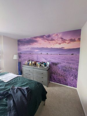 Bedroom custom Mural
Lavender field. - Our client requested a wallpaper with fields of lavender in the bedroom, we got the measurements as well as the picture of the wall itself, very quickly we offered an inspiration that they liked, a preview was made, it was approved and we threw ourselves into production, the installation was scheduled and this is the result .
-------> check the link below:
https://www.instagram.com/reel/CrbcUCJgq6-/?igshid=MzRlODBiNWFlZA== Bedroom custom Mural
Lavender field. - Our client requested a wallpaper with fields of lavender in the bedroom, we got the measurements as well as the picture of the wall itself, very quickly we offered an inspiration that they liked, a preview was made, it was approved and we threw ourselves into production, the installation was scheduled and this is the result .
-------> check the link below:
https://www.instagram.com/reel/CrbcUCJgq6-/?igshid=MzRlODBiNWFlZA==