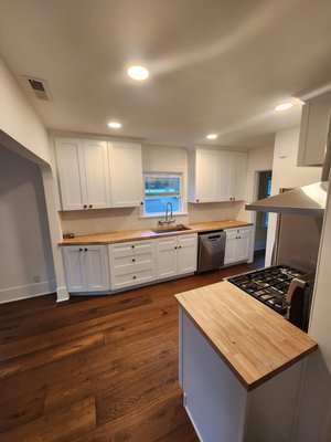 Butcher Block Kitchen Remodel - For this remodel we renovated the entire kitchen and replaced the floors on the entire floor Butcher Block Kitchen Remodel - For this remodel we renovated the entire kitchen and replaced the floors on the entire floor
