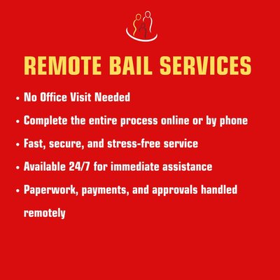 Bail A Loved One From Home - Bail Hotline offers one of the most advanced and convenient remote bail bond processes in California, making it fast, simple, and stress-free for families to secure the release of a loved one without ever leaving home. Using secure digital technology, advanced software, and an easy-to-use mobile app, co-signers can complete the entire bail bond process online as soon as possible, including submitting information, signing documents electronically, and arranging payment directly from their phone, tablet, or computer. There is no need to visit an office, wait in long lines, or handle complicated paperwork in person. Bail Hotline’s experienced agents are available 24/7 to guide clients through every step of the process, ensuring a smooth, efficient, and hassle-free experience during difficult situations. By combining modern technology with responsive customer support, Bail Hotline delivers a faster and more convenient way to post bail while keeping families informed, comfortable, and connected every step of the way. Bail A Loved One From Home - Bail Hotline offers one of the most advanced and convenient remote bail bond processes in California, making it fast, simple, and stress-free for families to secure the release of a loved one without ever leaving home. Using secure digital technology, advanced software, and an easy-to-use mobile app, co-signers can complete the entire bail bond process online as soon as possible, including submitting information, signing documents electronically, and arranging payment directly from their phone, tablet, or computer. There is no need to visit an office, wait in long lines, or handle complicated paperwork in person. Bail Hotline’s experienced agents are available 24/7 to guide clients through every step of the process, ensuring a smooth, efficient, and hassle-free experience during difficult situations. By combining modern technology with responsive customer support, Bail Hotline delivers a faster and more convenient way to post bail while keeping families informed, comfortable, and connected every step of the way.