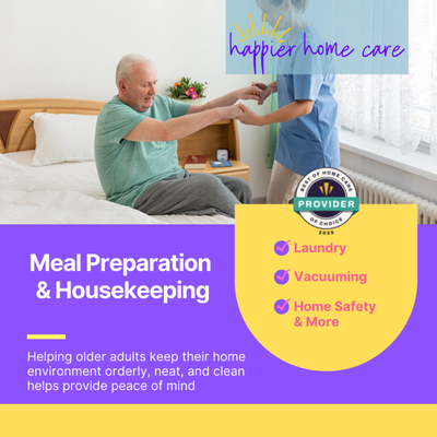 Meal Preparation & Housekeeping - Supporting Independence at Home with Meal Preparation and Housekeeping Services in Burbank and Surrounding Areas
Maintaining a clean, safe home and enjoying nutritious meals are essential parts of living independently. However, for many seniors and individuals recovering from illness or surgery, these everyday tasks can become overwhelming. At Happier Home Care, we provide personalized in-home support with meal preparation and light housekeeping services designed to promote health, safety, and comfort.
Based in Burbank, we proudly serve clients throughout Glendale, Pasadena, North Hollywood, Studio City, Sherman Oaks, Van Nuys, Toluca Lake, Sun Valley, and the greater San Fernando Valley. Our goal is to help individuals remain in their homes with dignity while receiving the support they need to thrive.
Why Meal Preparation and Housekeeping Matter
Good nutrition and a clean living environment are vital to overall well-being. For older adults, poor diet and cluttered or unsanitary conditions can lead to health complications, falls, and a decline in quality of life. Many individuals may struggle with grocery shopping, cooking, or keeping up with household chores due to mobility issues, fatigue, or cognitive changes.
Our caregivers are here to help. We offer reliable, compassionate assistance with daily tasks that support a healthy lifestyle and a safe home environment. Whether it’s preparing a favorite recipe, organizing the kitchen, or tidying up the living room, we provide the kind of thoughtful care that makes a real difference.
Meal Preparation Services Include:
Planning meals based on dietary needs and preferences
Grocery list creation and shopping assistance
Cooking and serving nutritious meals
Monitoring food expiration dates and kitchen safety
Encouraging hydration and regular meals
Cleaning up after meals
We understand that food is more than just fuel—it’s a source of comfort, tradition, and enjoyment. Our caregivers take the time to prepare meals that are not only healthy but also familiar and satisfying. Whether it’s a simple breakfast or a full dinner, we ensure that our clients receive meals that meet their nutritional needs and personal tastes.
Housekeeping Services Include:
Light cleaning of kitchens, bathrooms, and living areas
Dusting, vacuuming, and sweeping
Laundry and linen changes
Dishwashing and kitchen organization
Trash removal and recycling
Maintaining a clutter-free, safe environment
Our light housekeeping services are designed to support a clean and organized home without disrupting the client’s routine. We focus on the areas that matter most to health and safety, helping to reduce fall risks and create a more comfortable living space.
Serving Burbank and Neighboring Communities
While our office is located in Burbank, we extend our services to nearby cities including Glendale, Pasadena, North Hollywood, Studio City, Sherman Oaks, Van Nuys, Toluca Lake, and Sun Valley. We are committed to supporting families across Los Angeles County with dependable, high-quality in-home care.
A Personalized Approach to Home Care
At Happier Home Care, we understand that every individual has unique needs and preferences. That’s why we take a personalized approach to care. Our caregivers are carefully matched with clients based on compatibility, and we tailor our services to align with each person’s lifestyle and goals.
Whether someone needs help a few hours a week or on a daily basis, we offer flexible scheduling and customized care plans. Our team is trained, experienced, and dedicated to providing respectful, compassionate support.
Peace of Mind for Families
Family members often worry about whether their loved one is eating well or living in a safe environment. Our meal preparation and housekeeping services provide peace of mind, knowing that someone is there to help with essential daily tasks. We also keep families informed and involved, ensuring open communication and consistent care.
Let’s Talk About Your Needs
If you or a loved one could benefit from in-home meal preparation and housekeeping services in Burbank or surrounding areas, we invite you to reach out. Our team is here to answer your questions, assess your needs, and create a care plan that supports health, comfort, and independence.
At Happier Home Care, we believe that everyone deserves to live in a clean, safe home and enjoy nutritious meals every day. Let us help you or your loved one maintain a happier, healthier life—at home, where it matters most. Meal Preparation & Housekeeping - Supporting Independence at Home with Meal Preparation and Housekeeping Services in Burbank and Surrounding Areas
Maintaining a clean, safe home and enjoying nutritious meals are essential parts of living independently. However, for many seniors and individuals recovering from illness or surgery, these everyday tasks can become overwhelming. At Happier Home Care, we provide personalized in-home support with meal preparation and light housekeeping services designed to promote health, safety, and comfort.
Based in Burbank, we proudly serve clients throughout Glendale, Pasadena, North Hollywood, Studio City, Sherman Oaks, Van Nuys, Toluca Lake, Sun Valley, and the greater San Fernando Valley. Our goal is to help individuals remain in their homes with dignity while receiving the support they need to thrive.
Why Meal Preparation and Housekeeping Matter
Good nutrition and a clean living environment are vital to overall well-being. For older adults, poor diet and cluttered or unsanitary conditions can lead to health complications, falls, and a decline in quality of life. Many individuals may struggle with grocery shopping, cooking, or keeping up with household chores due to mobility issues, fatigue, or cognitive changes.
Our caregivers are here to help. We offer reliable, compassionate assistance with daily tasks that support a healthy lifestyle and a safe home environment. Whether it’s preparing a favorite recipe, organizing the kitchen, or tidying up the living room, we provide the kind of thoughtful care that makes a real difference.
Meal Preparation Services Include:
Planning meals based on dietary needs and preferences
Grocery list creation and shopping assistance
Cooking and serving nutritious meals
Monitoring food expiration dates and kitchen safety
Encouraging hydration and regular meals
Cleaning up after meals
We understand that food is more than just fuel—it’s a source of comfort, tradition, and enjoyment. Our caregivers take the time to prepare meals that are not only healthy but also familiar and satisfying. Whether it’s a simple breakfast or a full dinner, we ensure that our clients receive meals that meet their nutritional needs and personal tastes.
Housekeeping Services Include:
Light cleaning of kitchens, bathrooms, and living areas
Dusting, vacuuming, and sweeping
Laundry and linen changes
Dishwashing and kitchen organization
Trash removal and recycling
Maintaining a clutter-free, safe environment
Our light housekeeping services are designed to support a clean and organized home without disrupting the client’s routine. We focus on the areas that matter most to health and safety, helping to reduce fall risks and create a more comfortable living space.
Serving Burbank and Neighboring Communities
While our office is located in Burbank, we extend our services to nearby cities including Glendale, Pasadena, North Hollywood, Studio City, Sherman Oaks, Van Nuys, Toluca Lake, and Sun Valley. We are committed to supporting families across Los Angeles County with dependable, high-quality in-home care.
A Personalized Approach to Home Care
At Happier Home Care, we understand that every individual has unique needs and preferences. That’s why we take a personalized approach to care. Our caregivers are carefully matched with clients based on compatibility, and we tailor our services to align with each person’s lifestyle and goals.
Whether someone needs help a few hours a week or on a daily basis, we offer flexible scheduling and customized care plans. Our team is trained, experienced, and dedicated to providing respectful, compassionate support.
Peace of Mind for Families
Family members often worry about whether their loved one is eating well or living in a safe environment. Our meal preparation and housekeeping services provide peace of mind, knowing that someone is there to help with essential daily tasks. We also keep families informed and involved, ensuring open communication and consistent care.
Let’s Talk About Your Needs
If you or a loved one could benefit from in-home meal preparation and housekeeping services in Burbank or surrounding areas, we invite you to reach out. Our team is here to answer your questions, assess your needs, and create a care plan that supports health, comfort, and independence.
At Happier Home Care, we believe that everyone deserves to live in a clean, safe home and enjoy nutritious meals every day. Let us help you or your loved one maintain a happier, healthier life—at home, where it matters most.