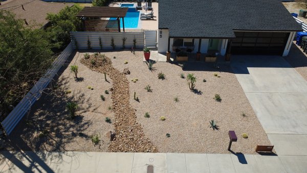 Tramview street Palm Springs - This complete pool remodel transformed the space into a fresh, modern backyard retreat. We applied a new turquoise-colored plaster finish, giving the water a clean, vibrant look that stands out and stays cool and inviting. The project also included brand-new pool equipment to improve efficiency, performance, and reliability.
To complement the pool, we completed a full front and backyard landscape upgrade, creating a cohesive and refreshed outdoor environment. New concrete was installed throughout with a cool deck finish, providing a comfortable, slip-resistant surface perfect for the desert climate.
The result is a fully upgraded outdoor space that combines style, comfort, and functionality—perfect for relaxing or entertaining year-round. Tramview street Palm Springs - This complete pool remodel transformed the space into a fresh, modern backyard retreat. We applied a new turquoise-colored plaster finish, giving the water a clean, vibrant look that stands out and stays cool and inviting. The project also included brand-new pool equipment to improve efficiency, performance, and reliability.
To complement the pool, we completed a full front and backyard landscape upgrade, creating a cohesive and refreshed outdoor environment. New concrete was installed throughout with a cool deck finish, providing a comfortable, slip-resistant surface perfect for the desert climate.
The result is a fully upgraded outdoor space that combines style, comfort, and functionality—perfect for relaxing or entertaining year-round.