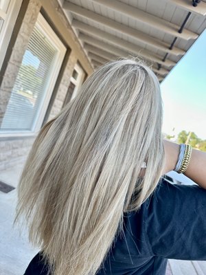 A Blonde Moment - Took this beautiful girl to a cool toned blonde for summer❤️ A Blonde Moment - Took this beautiful girl to a cool toned blonde for summer❤️