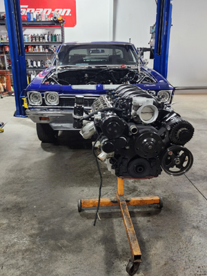 Installation of new LS 5.3 engine - Removed the old engine and replaced with brand new LS 5.3 crate motor. Client was super appreciative of the quality of work and amazed and how fast we were able to get the job completed. Installation of new LS 5.3 engine - Removed the old engine and replaced with brand new LS 5.3 crate motor. Client was super appreciative of the quality of work and amazed and how fast we were able to get the job completed.