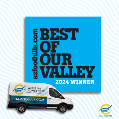 Champion Air - When it comes to choosing an HVAC company in Phoenix and Scottsdale, homeowners want a provider they can count on for reliable service, expert craftsmanship, and genuine care. Champion Air has proudly earned that reputation over four decades of serving the Valley, and now the community has spoken in a powerful way. We are honored to announce that Champion Air has been named the “Best of Our Valley 2024” winner by Arizona Foothills Magazine, a distinction that reflects the trust and appreciation of the very people we serve. This award recognizes not just our technical expertise but also our commitment to customer service, transparency, and community values that set us apart as a true leader in Arizona’s HVAC industry.
The Best of Our Valley award is one of the most respected local honors, given annually by azfoothills.com to celebrate businesses that go above and beyond in serving the Phoenix and Scottsdale area. Winners are selected by the public, making this recognition even more meaningful for our entire team. At Champion Air, we have always believed that our success comes from putting customers first—treating every service call with respect, showing up on time, providing honest recommendations, and delivering superior results. To see our neighbors and customers acknowledge those efforts by voting us as the best HVAC company in the Valley is a milestone that inspires us to continue raising the bar.
This award underscores the difference Champion Air has been making since 1982. As a Lennox Premier Dealer, we provide cutting-edge solutions for air conditioning, heating, and indoor air quality. But what truly sets us apart is the experience we create for homeowners across Phoenix, Scottsdale, Mesa, Tempe, Chandler, Glendale, Peoria, and beyond. Our highly trained, background-checked technicians take pride in every installation, repair, and tune-up, ensuring that comfort, efficiency, and reliability are delivered with each visit. Being recognized as the Best of Our Valley 2024 winner confirms that our dedication to excellence is felt in the homes we serve every day.
For Phoenix and Scottsdale homeowners, choosing an HVAC company is about more than just technical ability—it is about trust. When you welcome a technician into your home, you want to know they will provide honest answers, quality work, and respect for your time and budget. That is why this award matters. It reflects the confidence that Arizona residents have placed in Champion Air and shows that our reputation is built on real customer experiences. Our team is grateful for the recognition and determined to uphold the standards that earned us this title, whether we are installing a new Lennox air conditioning system, performing a $54.95 tune-up, or responding to an emergency call on a hot summer night.
Champion Air’s recognition as a Best of Our Valley 2024 winner is also a testament to our long-standing relationship with the Arizona community. From sponsoring local events to providing dependable service in neighborhoods across Maricopa County, we see our work as more than just HVAC—it is about building lasting connections and supporting the people who trust us with their comfort. Winning this award is a reminder of how much those relationships mean, and we are committed to giving back to the community that has supported us for over forty years.
As we celebrate this accomplishment, we also look ahead. Arizona homeowners can expect even more from Champion Air in the years to come. We will continue investing in training, technology, and customer care, ensuring that every service experience reflects the high standards that earned us the Best of Our Valley award. We will keep offering exclusive promotions like 0% interest financing with no payments until 2027, free service call specials with $70 off approved repairs, and affordable tune-ups that keep systems running efficiently. Most importantly, we will continue to listen to our customers, adapt to their needs, and deliver solutions that make life in the desert more comfortable and worry-free.
We are proud to be recognized as the Best of Our Valley 2024 by Arizona Foothills Magazine, but we know this award is really about our customers. Without your trust, loyalty, and votes, this achievement would not be possible. Every call we answer, every system we install, and every repair we complete is fueled by the relationships we build with homeowners across Phoenix, Scottsdale, and the entire Valley. This recognition is a reflection of that shared journey, and we could not be more grateful. Champion Air - When it comes to choosing an HVAC company in Phoenix and Scottsdale, homeowners want a provider they can count on for reliable service, expert craftsmanship, and genuine care. Champion Air has proudly earned that reputation over four decades of serving the Valley, and now the community has spoken in a powerful way. We are honored to announce that Champion Air has been named the “Best of Our Valley 2024” winner by Arizona Foothills Magazine, a distinction that reflects the trust and appreciation of the very people we serve. This award recognizes not just our technical expertise but also our commitment to customer service, transparency, and community values that set us apart as a true leader in Arizona’s HVAC industry.
The Best of Our Valley award is one of the most respected local honors, given annually by azfoothills.com to celebrate businesses that go above and beyond in serving the Phoenix and Scottsdale area. Winners are selected by the public, making this recognition even more meaningful for our entire team. At Champion Air, we have always believed that our success comes from putting customers first—treating every service call with respect, showing up on time, providing honest recommendations, and delivering superior results. To see our neighbors and customers acknowledge those efforts by voting us as the best HVAC company in the Valley is a milestone that inspires us to continue raising the bar.
This award underscores the difference Champion Air has been making since 1982. As a Lennox Premier Dealer, we provide cutting-edge solutions for air conditioning, heating, and indoor air quality. But what truly sets us apart is the experience we create for homeowners across Phoenix, Scottsdale, Mesa, Tempe, Chandler, Glendale, Peoria, and beyond. Our highly trained, background-checked technicians take pride in every installation, repair, and tune-up, ensuring that comfort, efficiency, and reliability are delivered with each visit. Being recognized as the Best of Our Valley 2024 winner confirms that our dedication to excellence is felt in the homes we serve every day.
For Phoenix and Scottsdale homeowners, choosing an HVAC company is about more than just technical ability—it is about trust. When you welcome a technician into your home, you want to know they will provide honest answers, quality work, and respect for your time and budget. That is why this award matters. It reflects the confidence that Arizona residents have placed in Champion Air and shows that our reputation is built on real customer experiences. Our team is grateful for the recognition and determined to uphold the standards that earned us this title, whether we are installing a new Lennox air conditioning system, performing a $54.95 tune-up, or responding to an emergency call on a hot summer night.
Champion Air’s recognition as a Best of Our Valley 2024 winner is also a testament to our long-standing relationship with the Arizona community. From sponsoring local events to providing dependable service in neighborhoods across Maricopa County, we see our work as more than just HVAC—it is about building lasting connections and supporting the people who trust us with their comfort. Winning this award is a reminder of how much those relationships mean, and we are committed to giving back to the community that has supported us for over forty years.
As we celebrate this accomplishment, we also look ahead. Arizona homeowners can expect even more from Champion Air in the years to come. We will continue investing in training, technology, and customer care, ensuring that every service experience reflects the high standards that earned us the Best of Our Valley award. We will keep offering exclusive promotions like 0% interest financing with no payments until 2027, free service call specials with $70 off approved repairs, and affordable tune-ups that keep systems running efficiently. Most importantly, we will continue to listen to our customers, adapt to their needs, and deliver solutions that make life in the desert more comfortable and worry-free.
We are proud to be recognized as the Best of Our Valley 2024 by Arizona Foothills Magazine, but we know this award is really about our customers. Without your trust, loyalty, and votes, this achievement would not be possible. Every call we answer, every system we install, and every repair we complete is fueled by the relationships we build with homeowners across Phoenix, Scottsdale, and the entire Valley. This recognition is a reflection of that shared journey, and we could not be more grateful.