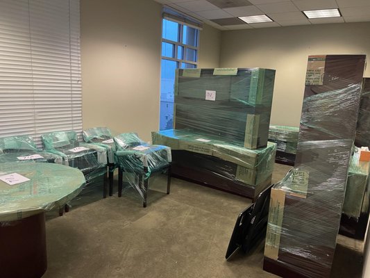 Office Move on Wilshire Blvd - Moving Offices is our Specialty 
Disassembly and Reassembly of Office Furniture
Moving Furniture to New Location