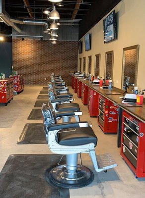 Proper Haircuts, Made Great - Welcoming All Characters
When you walk in for a service at the Great American Barbershop, our highly trained crew combine their skill of barbering to forge a timeless work of craftsmanship. The rock n’ roll is included with every service. Proper Haircuts, Made Great - Welcoming All Characters
When you walk in for a service at the Great American Barbershop, our highly trained crew combine their skill of barbering to forge a timeless work of craftsmanship. The rock n’ roll is included with every service.