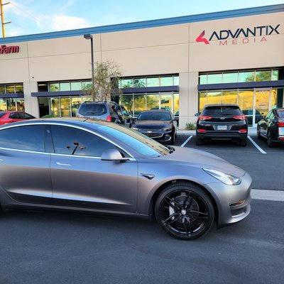 Color Change Full Wrap - 2020 Tesla S - Our client wanted a color that is more neutral and balanced. We went with Satin Nardo Gray from Cheetah Wraps to give it that elegant and solid look. Color Change Full Wrap - 2020 Tesla S - Our client wanted a color that is more neutral and balanced. We went with Satin Nardo Gray from Cheetah Wraps to give it that elegant and solid look.