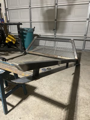 Custom Headache Rack - This was made to protect the rear window of the truck and allow transportation of 10' material